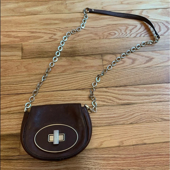 Vintage Cole Haan Brown Chain Crossbody - Picture 1 of 6